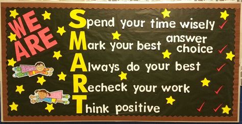 STAAR BULLETIN BOARD Staar Test Bulletin Board Ideas, Test Bulletin Board Ideas, State Testing Bulletin Board Ideas, Staar Bulletin Boards Ideas, State Testing Bulletin Board, Testing Bulletin Board Ideas, Test Prep Bulletin Board, Testing Motivational Posters, Testing Bulletin Boards