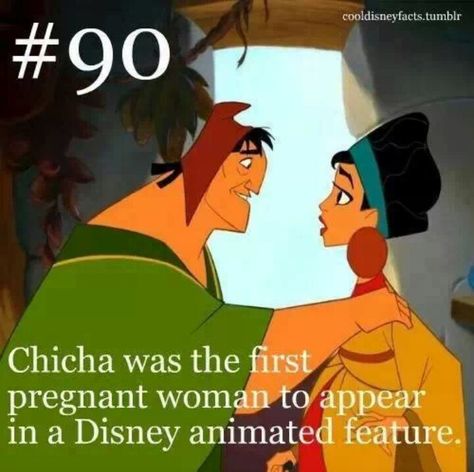 Disney Fact - What I learned from this is that that character's name was Chicha lol  | For a free Disney travel quote and planning services from a specialist, contact Amie@GatewayToMagic.com Cool Facts, Disney Secrets, The Emperor's New Groove, Disney Fun Facts, Funny Disney, Emperors New Groove, Disney Facts, Princess And The Frog, Movie Facts