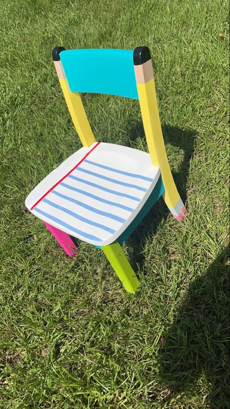 Classroom Chair, Rocking Chair Classroom, Teacher Chair, Painted Teacher Chair Classroom, Painted Teacher Stool, Teacher Rocking Chair Painted, Teacher Rocking Chair Painted Diy, Teacher Rocking Chairs, Teacher Stools