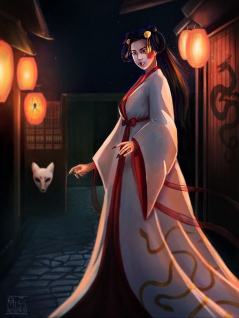 Inari Okami Art, Inari Goddess, Inari Okami, Shifting Face, Goddess Of Agriculture, Japanese Goddess, Chinese Mythology, Splash Art, Goddess Art