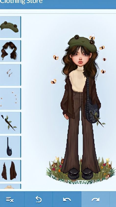 everskies dark academia goblincore fairy grunge outfit Everskies Dark Academia, Dark Academia Goblincore, Best Dress Up Games, Everskies Fits, Dark Academia Outfits, 2000s Japanese Fashion, Nature Witch, Fairy Stuff, Academia Outfits