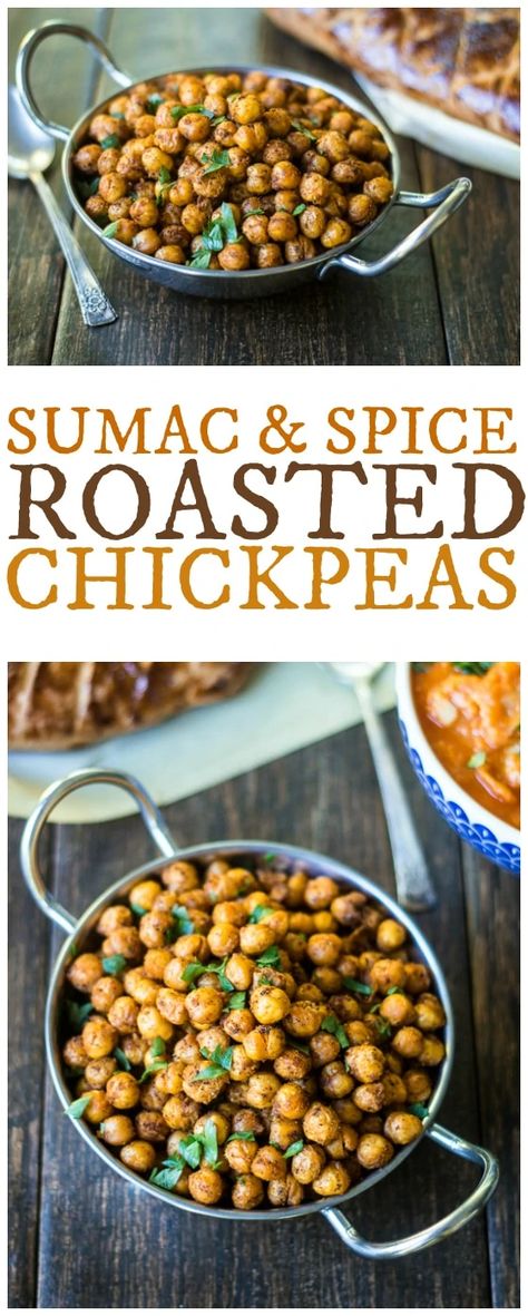 Sumac Recipes, Chickpeas Roasted, Sumac Spice, Seasoned Chickpeas, Chickpea Recipes Roasted, Chickpea Recipes, Roasted Chickpeas, Middle Eastern Recipes, Ravioli