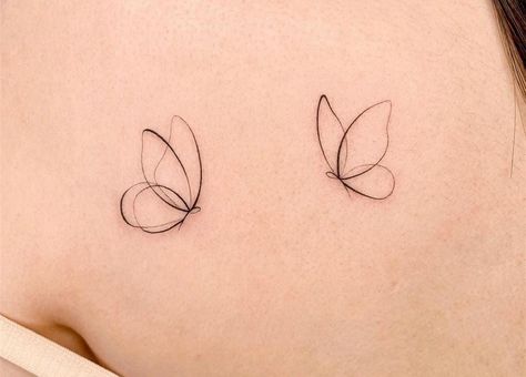 Tattoos For Miscarriages Simple, Yellow Butterfly Tattoo, Butterfly Wing Tattoo, Collar Tattoo, Tiny Butterfly Tattoo, Cute Halloween Tattoos, Simple Tattoos For Women, Petit Tattoo, Cursive Tattoos