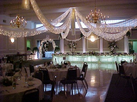 Reception Decor | Flickr - Photo Sharing! Wedding Reception Lighting, Festa Party, Wedding Costs, Wedding Ceremony Decorations, Banquet Hall, Indoor Wedding, Ceremony Decorations, Wedding Reception Decorations, Wedding Lights