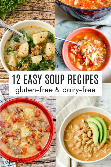 Gluten And Dairy Free Soups In A Crock Pot, Dairy Free Recipes Soup, Healthy Gf Soup Recipes, Dinner For Two Dairy Free, Soup Recipes Healthy Gluten Free Dairy Free, Easy Soup Recipes Non Dairy, Healthy Gluten And Dairy Free Soups, Gluten Free Dairy Free Recipes Soups, Non Dairy Crockpot Soups