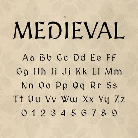 Medieval Castle Font | Knight Letters | FontStation by FontStation Fairy Tale Font Alphabet, Medieval Calligraphy Alphabet, Midevil Fonts Alphabet, Illustrated Manuscript Medieval, Medieval Font Alphabet, Dnd Font, Fantasy Fonts Alphabet, Simple Fonts Alphabet, Medieval Typeface