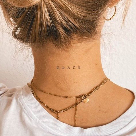 Grace - New Technology Wörter Tattoos, Grace Tattoos, Petite Tattoos, Classy Tattoos, Discreet Tattoos, Dainty Tattoos, Subtle Tattoos, Elegant Tattoos, Feminine Tattoos