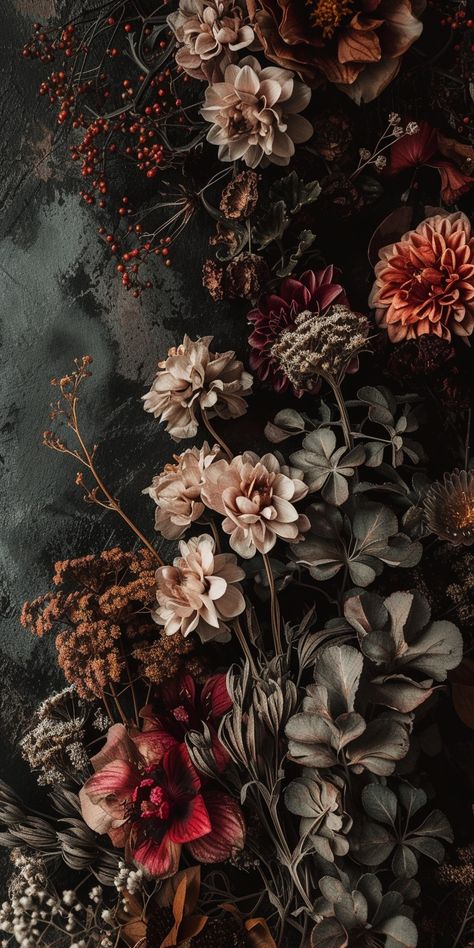 Dark Academia Phone Wallpaper, Dark Academia Iphone, Dark Academia Iphone Wallpaper, Moody Wallpaper, Vintage Flowers Wallpaper, Academia Wallpaper, Dark Flowers, Pretty Wallpapers Backgrounds, Dark Floral