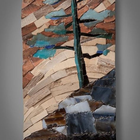 MOSAIC STUDY I ($500.00): This mosaic study is a play of textures and movement. Featuring new contemporary technique using wood bark and glass.  To live with art is to live well.  To view this piece at @artfulhome visit https://ift.tt/2tSRgEy  #AaronLauxDesign #ALDMosaicStudy #LiveWithArt #biophilicdesign #biophilia #woodworkersofinstagram #artcollectorworld #artcollectors #artfulhomestyle #artfulhomeartist #artfulhome #madisonartist #localmadisonartist #sustainableart #sustainabledesign #ecoart Scrap Wood Art, Glass Wall Sculpture, Mountain Wood Art, Wood Bark, Rock Sculpture, Wood Wall Art Diy, Wood Wall Sculpture, Wood Art Projects, Glass Mosaic Art