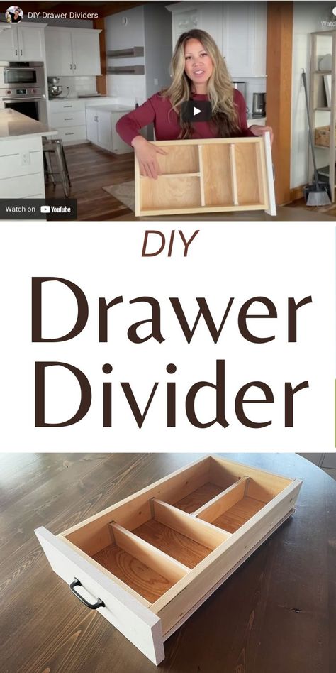 Shelf Dividers Diy, Cabinet Dividers, Nautical Farmhouse, House Hacks Diy, Diy Drawer Dividers, Diy Drawer Organizer, Drawer Divider, Diy Drawers, Drawer Dividers