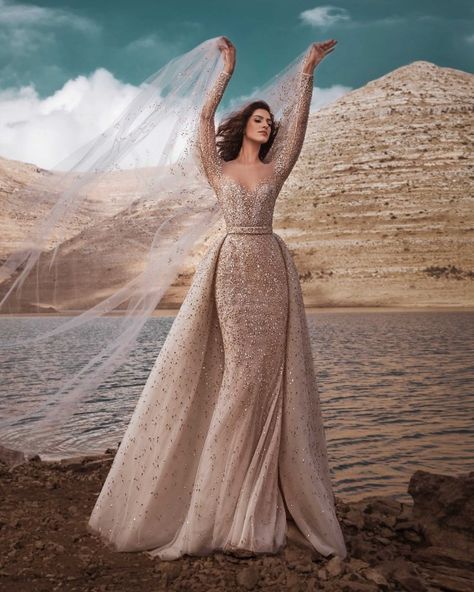 Zuhair Murad Bridal #zuhairmurad #fashion #moda #dress #vestido #gown #weddingdress #whitedress #bride #bridal #vestidodenoiva #vestidobranco #whitegown Zuhair Murad Bridal, Most Beautiful Wedding Dresses, Fancy Wedding Dresses, Dream Wedding Ideas Dresses, Evening Dresses For Weddings, Engagement Dresses, Zuhair Murad, Wedding Dress Sleeves, Beautiful Wedding Dresses