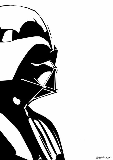 Star Wars Zeichnungen, Darth Vader Drawing, Star Wars Stencil, Star Wars Silhouette, Minimalistic Poster, Star Wars Painting, Art Notebook, Star Wars Diy, Star Wars Drawings