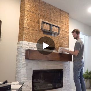 6.1M views · 41K reactions | Stone Fireplace TV Wall Build | Stone Fireplace TV Wall Build | By DIY & Crafts | Stone Fireplace TV Wall Build Diy Stone Fireplace Tv Wall, Faux Stone Fireplace Wall, Stone Wall Fireplace With Tv Mounted, Stone Fireplace Tv Stand, Indoor Fireplace Ideas, Stone Fireplace Tv Wall, Stone Fireplace Tv, Stone Fireplace Tv Mount, Stone Fireplace With Tv