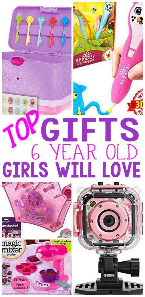 SURPRISE! Here are the BEST gifts for a 6 year old girl! Are you shopping for a girls 6th birthday, Christmas, Holiday or just because? Have no idea what to get… Best First Birthday Gifts, First Birthday Gifts Girl, 1st Birthday Presents, Girls 3rd Birthday, Birthday Presents For Girls, Girls Gift Guide, Girls Toys, Birthday Party For Teens, Presents For Girls