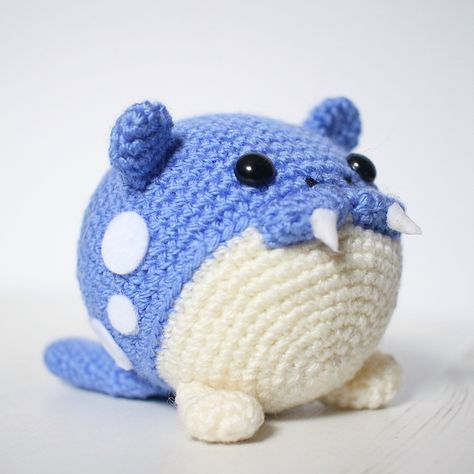 Ravelry: Spheal Pokemon Amigurumi pattern by Cathrine Johansson Crochet Pokemon Plushies, Free Crochet Pokemon Patterns, Free Quick Crochet Patterns, Pokemon Amigurumi Free Pattern, Spheal Pokemon, Pokemon Crochet Patterns Free, Pokemon Amigurumi Pattern, Grandma Hobbies, Pokémon Crochet