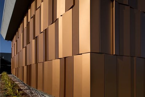 Gallery of Metal Panels - Tapered Series - 1 Metal Panels Facade, Rainscreen Facade, Stainless Steel Screen, Facade Panel, Metal Facade, Metal Cladding, Metal Siding, Wood Grain Texture, Metal Screen