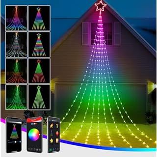 490 LED 66 FT LED Christmas Lights Outdoor, 8 Modes Fairy String Lights Decor with 140 Drops, Waterproof Indoor Outdoor String Lights with Timer for Xmas Holiday Yard Wedding Party Decor Multicolor : Amazon.ca: Tools & Home Improvement Animated Christmas Decorations, 8ft Christmas Tree, Waterfall Outdoor, Outdoor Christmas Decorations Lights, Tree String Lights, Christmas Tree Toppers Lighted, Text Editing, Waterfall Lights, Christmas Light Show