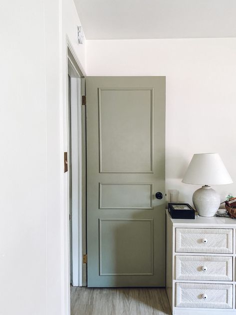 Add Trim To Plain Door, Wainscoting On Doors, Adding Panels To Doors, Evergreen Fog Doors And Trim, Hallow Door Makeover, Door Moulding Trim Molding Ideas, Door Transformation Diy, Door Panelling Design Modern, Internal Doors Ideas