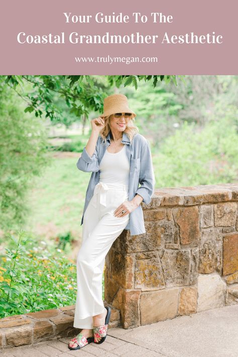 Coastal Grandmother Summer Outfits, Coastal Grandmother Aesthetic Outfits Summer, Costal Grandmother Outfit, Coastal Grandmother Fashion, Coastal Grandmother Winter Outfits, Costal Grandma Aesthetic Outfits Summer, Costal Grandmother Aesthic, Hamptons Style Clothes, Grandma Chic Fashion