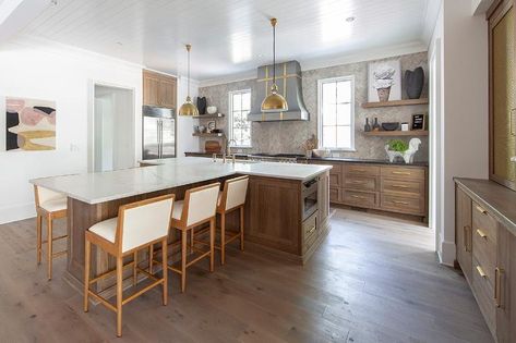 T Shaped Kitchen Island Dining Table - Transitional - Kitchen White Plank Ceiling, L Shaped Kitchen Island, T Shaped Kitchen Island, Shaped Kitchen Island, Grey Marble Kitchen, Company Photography, Island Dining Table, Grey Blue Kitchen, Kitchen Island Tops