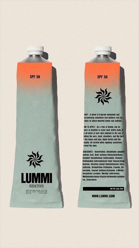 Lummi sunscreen brand and packaging design by Inkling Design Studio Sunscreen Packaging Design, Sunscreen Packaging, Modern Packaging Design, Modern Packaging, Skin Care Packaging, Skincare Packaging, Ticket Design, Branding Design Packaging, Skin Care Brands