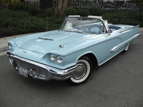 1959 Ford Thunderbird, Two Fast Two Furious, Austin Martin, Ford Thunderbird Convertible, Thunderbird Convertible, Old Vintage Cars, American Classic Cars, Ford Classic Cars, Old Classic Cars