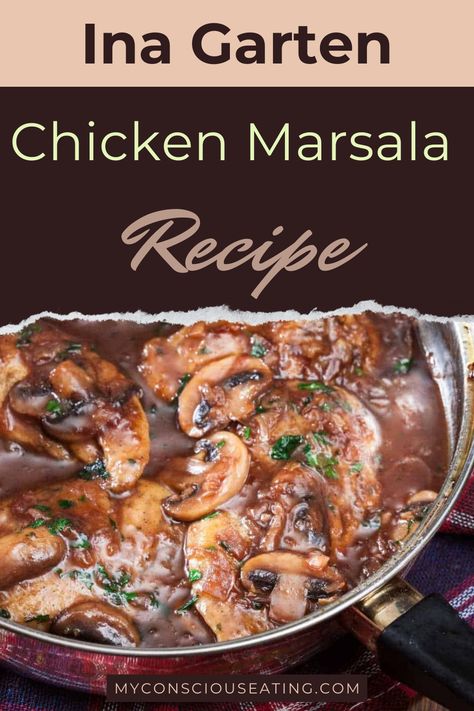 Chicken Marsala in pan with sauce Olive Garden Marsala Chicken, Recipes Using Marsala Wine, Giada De Laurentiis Chicken Marsala, Chicken Marsala Ina Garten, Authentic Italian Chicken Marsala, Chicken Marsala Casserole Recipe, Authentic Chicken Marsala, Chicken And Wine Recipes, Crockpot Chicken Marsala Recipes