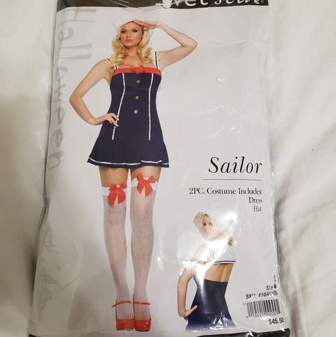 Brand New! Missing Hat Stretchy Material Halloween Costume Sexy Lingerie Great For Costume Parties, Festivals, Marathons, And Halloween! Sexy Sailor Leg Avenue Halloween Sailor Costumes, Sailor Costume For Women, 2000s Halloween Costume, Sailor Halloween Costumes, Corset Halloween Costumes, Halloween Costumes Brunette, Captain Costume, Dorothy Costume, Sailor Costume