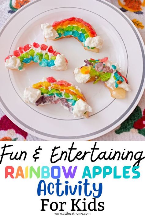 This is a great activity and snack for the kids! Teaching them to make their own food, I love it! Preschool Cooking Activities, Apple Snacks Healthy, Cooking With Kids Easy, Spring Snacks, Preschool Cooking, Kids Food Crafts, Apple Activities, Kids Cooking Recipes, Food Activities