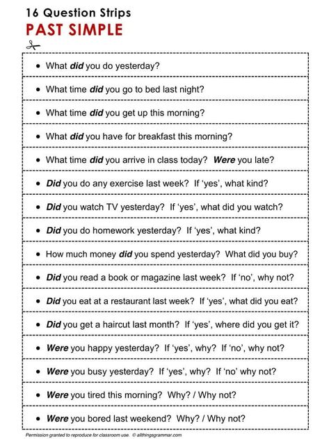 Past Simple Questions Worksheets, Past Simple Grammar, Past Simple Worksheets, English Questions, Speaking Activities English, English Grammar Exercises, Past Questions, Simple Past, Simple Past Tense