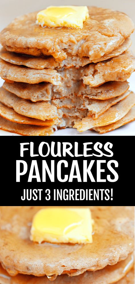 Low Calorie Pancakes, Flourless Pancakes, 3 Ingredient Pancakes, Vegan Banana Pancakes, Workout Smoothie Recipes, Vegan Pancake Recipes, Pancakes Vegan, Pancake Calories, Crunches Workout