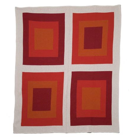 Imbi Bauhaus Eco Throw Inside Activities, Modern Bauhaus, Bold Personality, Red Throw Blanket, Bauhaus Inspired, Dimensional Wall Art, Cozy Dog Bed, Cozy Dog, Knit Throw Blanket