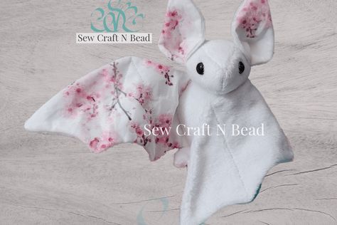 Sew Craft N Bead Bat Plushies, Bat Plush, Dragon Cat, Bead Sewing, Cute Bat, Kawaii Plushies, Japanese Cherry Blossom, Plush Pattern, Cute Stuffed Animals