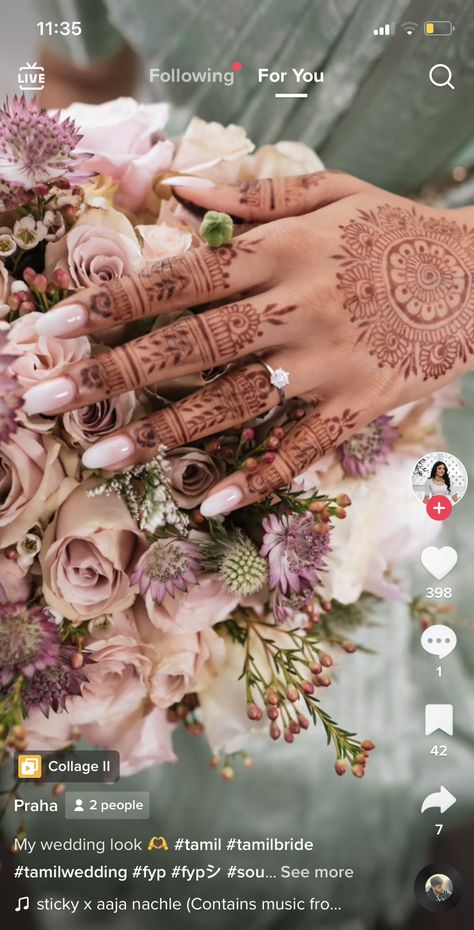 Indian Engagement Nails Ideas, Mehndi Nails Art, Indian Engagement Nails, Bridal Nails With Mehendi, Nail Art With Mehendi, Engagement Nails Ideas Indian, Desi Wedding Nails, Nail Art For Wedding Indian Brides, Nails With Mehendi