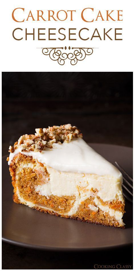 Best Ever Carrot Cake, Carrot Cake Cheesecake Recipe, Bolo Chiffon, Carrot Cake Cheesecake, Cake Cheesecake, Baking Goods, Savory Cakes, Deilig Mat, Fudgy Brownies