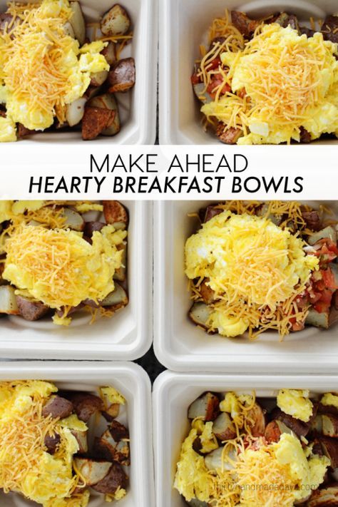 Hearty Make Ahead Breakfast Bowl -make your breakfast ahead with Reynolds Heat & Eat containers. So simple and so great! www.thirtyhandmadedays.com On The Go Breakfast, Packing Lunch, Easy To Make Breakfast, Breakfast Prep, Recipe 30, Breakfast Bowl, Breakfast On The Go, Breakfast Meal Prep, Make Ahead Meals