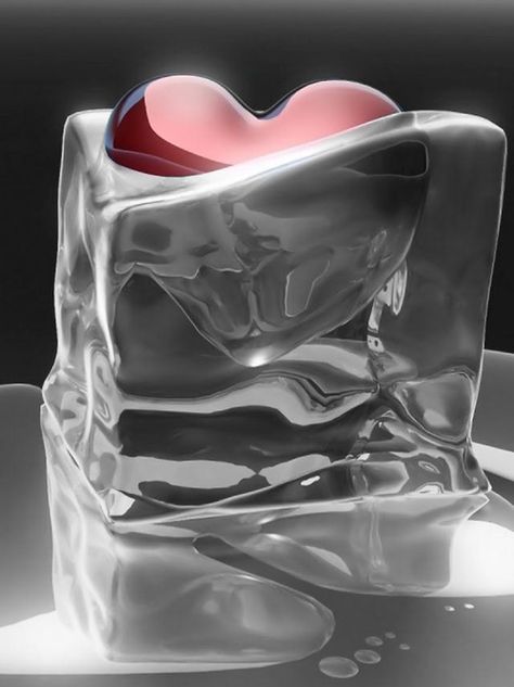 Heart in Melting ice Red Photos, I Love Heart, Beating Heart, Key To My Heart, Heart Melting, Fire And Ice, Heart Soul, Red Accents, Heart Art