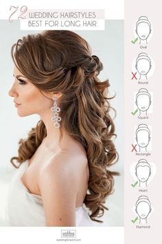 72 Best Wedding Hairstyles For Long Hair 2019 ❤️ Are you looking for the best wedding hairstyles for long hair on your wedding day? Look through your gallery with best inspirational ideas of 2019. #weddings #hairstyles #bridalhairstyle #weddinghairstylesforlonghair Sanggul Modern, Elegant Wedding Hair, Best Wedding Hairstyles, Long Hair Wedding Styles, Medium Long Hair, Trendy Wedding Hairstyles, Wedding Hair Down, Wedding Hairstyles For Long Hair, Everyday Hairstyles