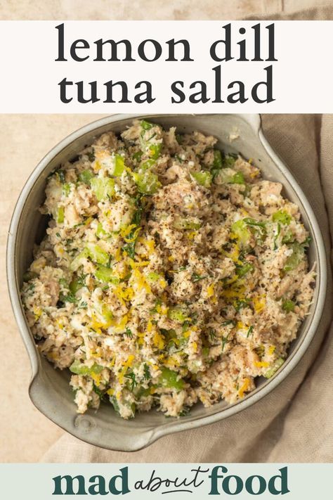 Lemon Dill Tuna Salad, Dill Tuna Salad Recipe, Yellowfin Tuna Salad Recipe, Balsamic Tuna Salad, Olive Oil Tuna Salad, Ways To Eat Tuna Salad, Canned Tuna Recipes Without Mayo, Sprouts Tuna Salad Recipe, Mayoless Tuna Salad