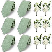 Groom Sage Green, Green Ties, Green Pocket Square, Sage Green Tie, Groomsmen Boutonniere, Green Themed Wedding, Rose Boutonniere, Sage Green Color, Sage Wedding