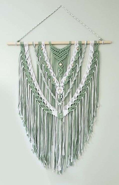 White Macrame Wall Hanging, Small Wall Hangings, Hollywood Homes, Fabric Wall Hanging, Large Macrame Wall Hanging, Large Macrame, Macrame Wall Art, Macrame Ideas, Macrame Decor