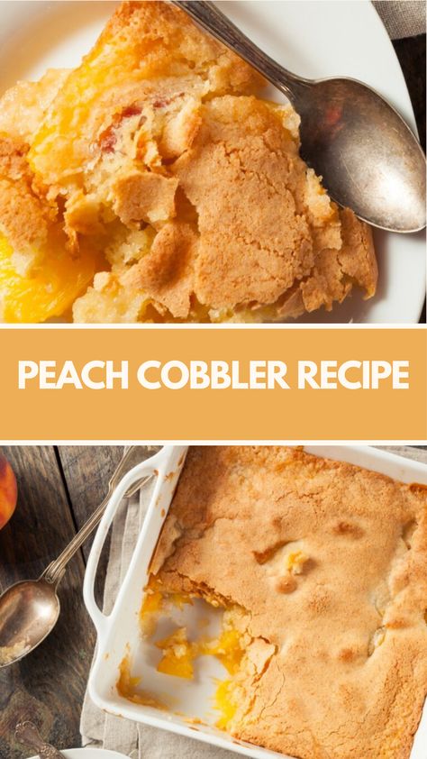 Peach Cobbler recipe made of fresh peaches, sugar, and a buttery biscuit topping serve 6 takes about 1 hour to prepare and bake, creating a warm and comforting dessert that highlights the natural sweetness of peaches. Peach Pie With Fresh Peaches, Peach Cobbler Pound Cake, Lemon Cream Cheese Bars, Fresh Peach Recipes, Peach Dessert Recipes, Cobbler Topping, Peach Recipes, Peach Desserts, Buttery Biscuits