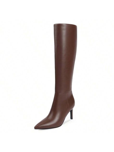 [Knee High Boots Women]: Crafted from smooth finish PU leather, breathable lining and padded insole, these womens knee high boots are comfortable in all seasons. [Easy on and off]: Inside zipper makes these over the knee boots easy to take on and off. Breathable lining and padded insole are more comfortable for women to wear. ✨[A Staple In Your Wardrobe]:With 3 inches high heel and pointed toe, these knee high boots are modern and tasteful sexy items, go well with your favorite dresses, jeans an Dress Knee High Boots, Knee High Boots Dress, Zipper Dress, Boots Women Fashion, Womens Knee High Boots, Long Boots, Dress Zipper, Boots Women, High Heels Stilettos