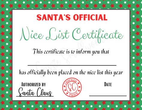 10 Cute Letter To Santa Templates - Cassie Smallwood Santa Nice List, Free Christmas Tags, Secret Santa Christmas Gifts, Free Printable Christmas Gift Tags, Dear Santa Letter, Free Printable Bookmarks, Free Christmas Coloring Pages, Santa Template, Nice List Certificate