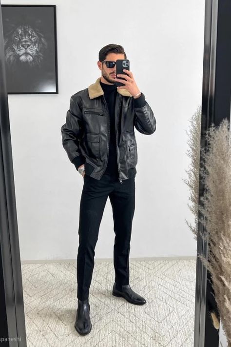 Black Boots Outfit Men, Black Boots Men Outfit, Black Chelsea Boots Outfit, Turtleneck Outfit Men, Winter Outfits For Men, Boots Outfit Ideas, W Pictures, Chelsea Boots Men Outfit, Cozy Clothing