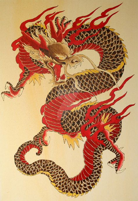 East Asian Dragon, Chinese Dragon Art, Orca Tattoo, Dragon Painting, Kunst Inspo, Dragon Chino, Chinese Dragon Tattoos, Chinese Illustration, Yakuza Tattoo