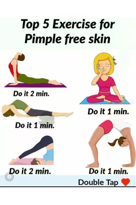 TOP  5 EXERCISE FOR PIMPLE FREE SKIN Pimple Under The Skin, Pimple Free Skin, Quick Yoga, Blind Pimple, Pimples Under The Skin, Woman Health, Yoga Facts, Face Yoga Exercises, Biology Facts