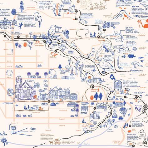 Amusement Park Map Illustration, Cool Map Design, Interactive Map Design, Building Map Design, Maps Graphic Design, Map Illustration Design Graphics, Map Infographic Design, Creative Map Design, Cultural Mapping