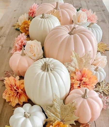 Harvest Ideas, Pumpkin Theme Baby Shower, Lil Pumpkin Baby Shower, Pumpkins And Flowers, Pink Pumpkin Baby Shower, October Baby Showers, Pumpkin 1st Birthdays, Halloween Decor Diy, Autumn Pumpkins