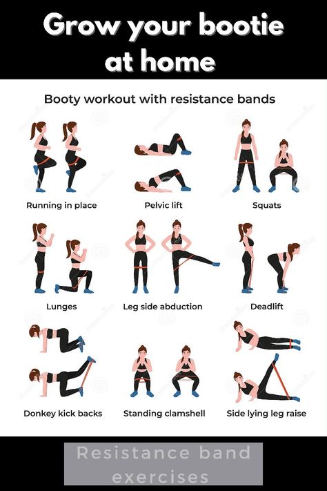 Resistance Band Exercises Abs And Glutes, Leg Stretches With Band, Side Squats With Band, Band Excersises Resistance Leg, Hip Workout With Resistance Bands, Elastic Band Exercises Workouts, Rubber Band Glute Workout, How To Use Bands For Exercise, Mini Band Glute Workout